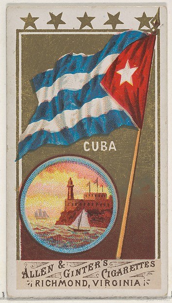 Cuba de la serie Banderas de Todas las Naciones, 1 n.º 9, para Allen G.