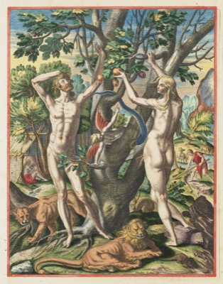 Adán y Eva en el Jardín del Edén — Artistas de América