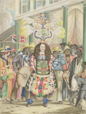Fiesta con enmascarado y banda — Isaac Mendes Belisario