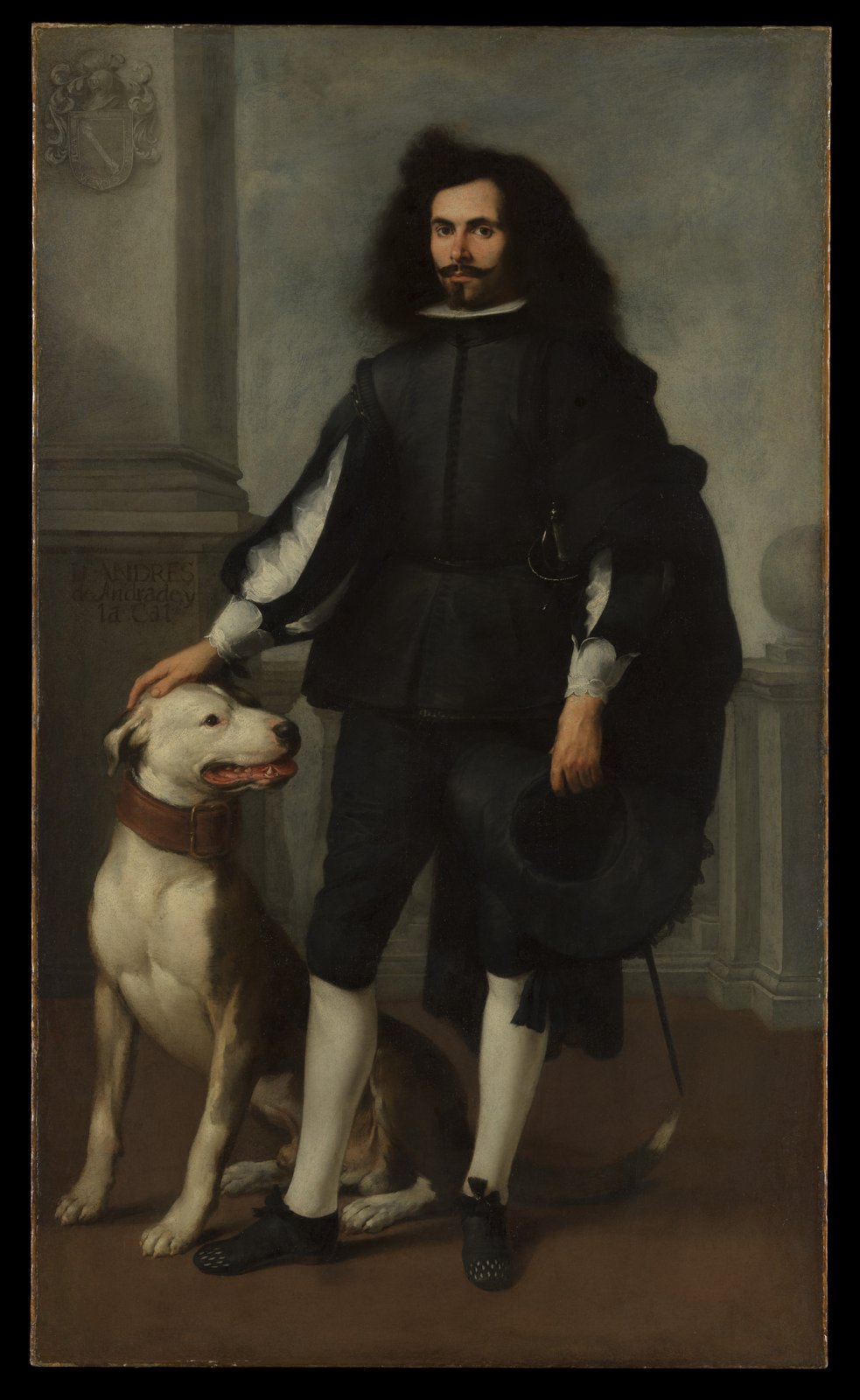 Retrato De Un Hombre Con Un Perro