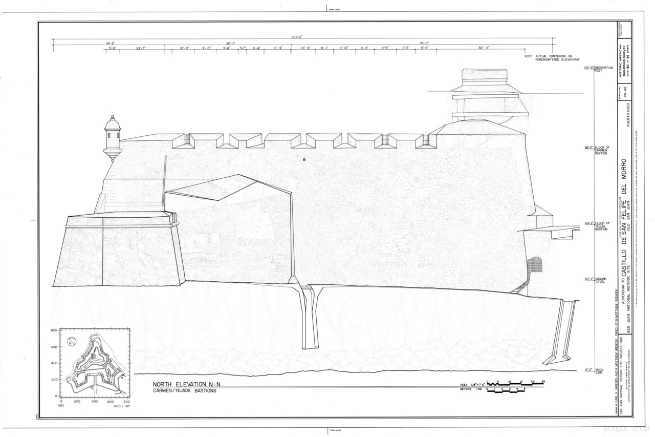 Castillo de San Felipe del Morro, Northwest end of San Juan, San Juan, San Juan Municipio, PR HABS PR,7 SAJU,6  (sheet 30 of 36)