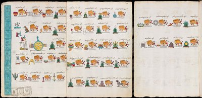 Victorias militares de Moctezuma II, en los folios 15v a 16v — Arte azteca