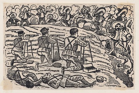 Batalla de revolucionarios mexicanos — José Guadalupe Posada