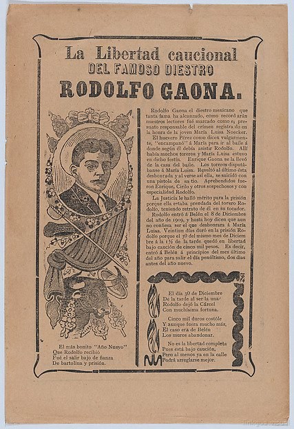 Retrato de Rodolfo Gaona con toros