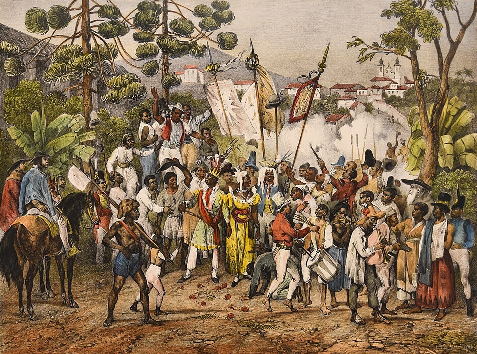 Cortejo de la fiesta de Nuestra Señora del Rosario en Brasil