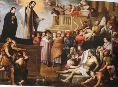 De Santa Cruz Pumacallao (atribuido) - Milagros de San Francisco Javier (Iglesia de la Compañía, Cuzco) — Basilio de Santa Cruz Pumacallao