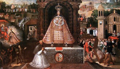 La Virgen de Belén con el obispo Gaspar de Mollinedo como donante — Basilio de Santa Cruz Pumacallao