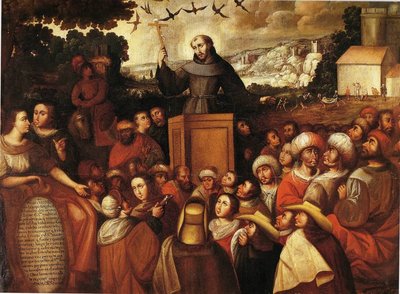 De Santa Cruz Pumacallao - San Francisco y las golondrinas (Museo San Francisco, Santiago de Chile) — Basilio de Santa Cruz Pumacallao