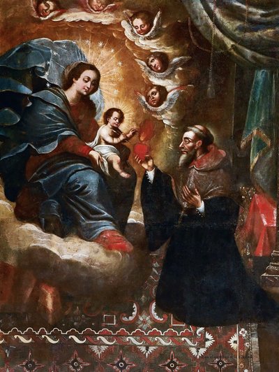 Pacheco de Santa Cruz Pumacallao) - Transverberación de San Agustín (ca. 1745) (Convento de San Agustín, Lima) — Basilio de Santa Cruz Pumacallao