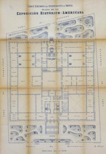 [Biblioteca Nacional] : Cuarto Centenario del Descubrimiento de América : Plano de la Exposición Histórico-Americana — Fernández Peñas