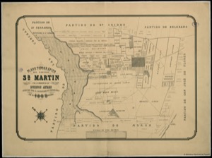 Plano topográfico del Partido Sn. Martín en la provincia de Buenos Ayres — Vigier