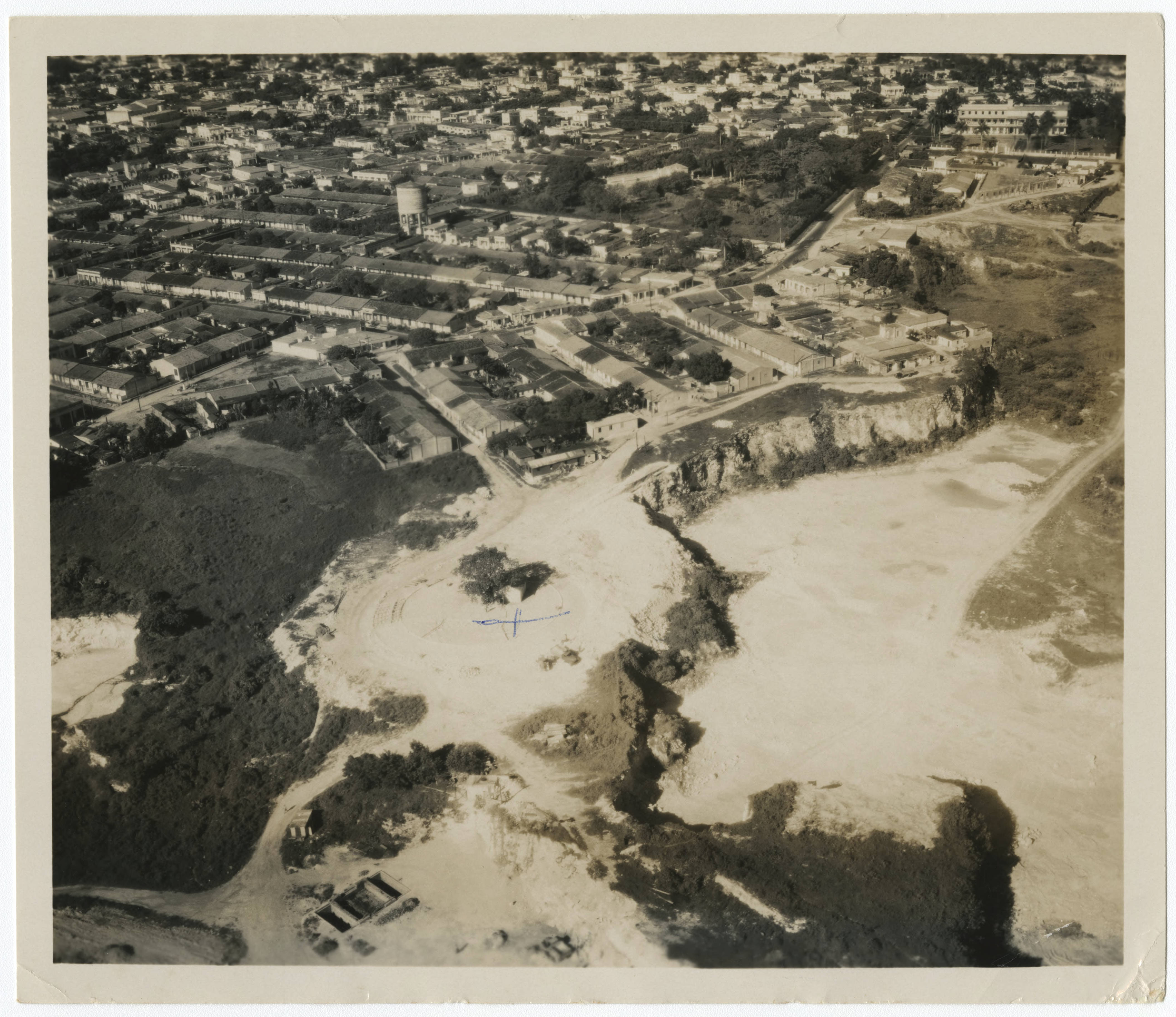 Aerial view of Camp Lazear in Marianao, Cuba — Anónimo