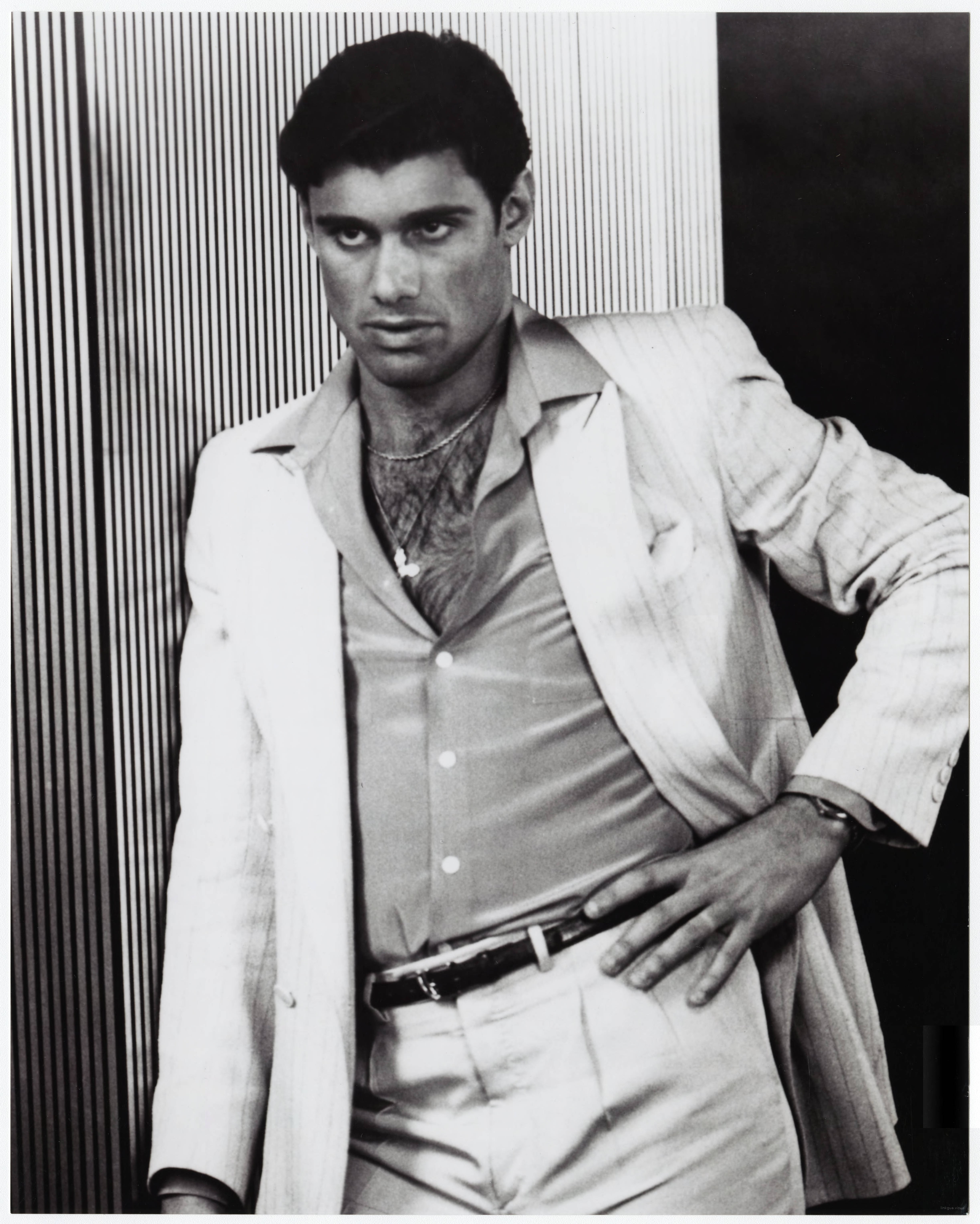 Actor Steven Bauer on set of Scarface