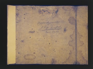 Tapa de un libro antiguo con escritura y sellos — Anónimo tlacuilo mexica (Códice Aubin)