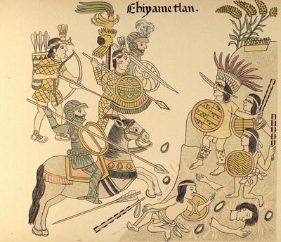 Batalla entre mexicas y tlaxcaltecas — Anónimo tlaxcalteca