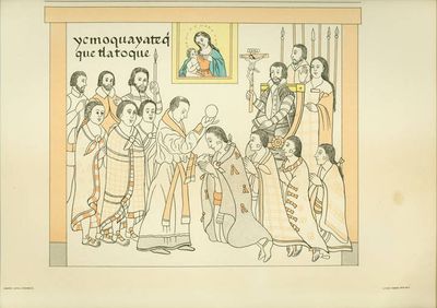Bautismo de un cacique — Anónimo tlaxcalteca