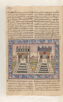 Templo principal de Tenochtitlan. Folio 127 — Anónimo novohispano