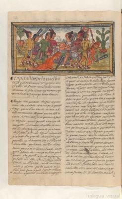 Consulta real ante el templo de la serpiente. Folio 171 — Anónimo novohispano