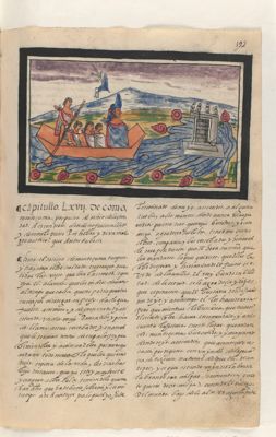Moctezuma II ordena la recopilación de sueños. Folio 195 — Anónimo novohispano