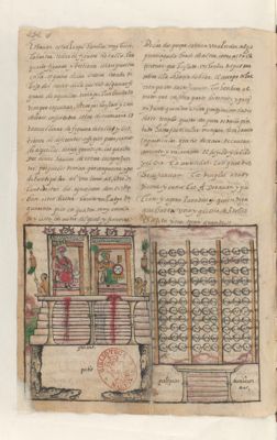 El ritual del sacrificio por extracción del corazón. Folio 238 — Anónimo novohispano