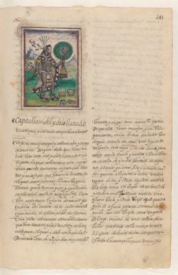Sacrificio de animales y ofrendas a los dioses. Folio 249 — Anónimo novohispano
