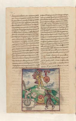El árbol de la fiesta y la danza de los voladores. Folio 276 — Anónimo novohispano