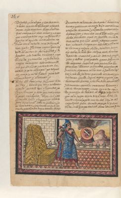 Moctezuma Ilhuicamina y la audiencia real. Folio 23 — Anónimo novohispano
