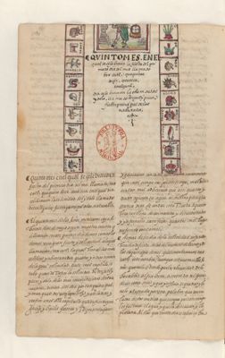 Noveno mes: Miccailhuitontli. Folio 335 — Anónimo novohispano