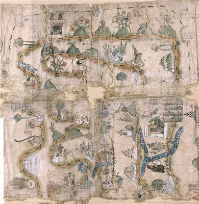 Mapa de peregrinación de Huitzilopochtli — Mapas de Cuauhtinchan