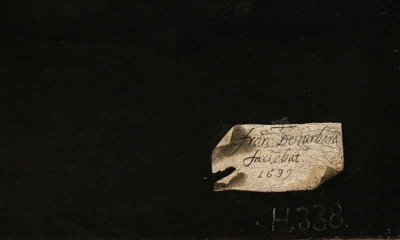 Detalle de una obra de arte con un fondo oscuro — Francisco de Zurbarán