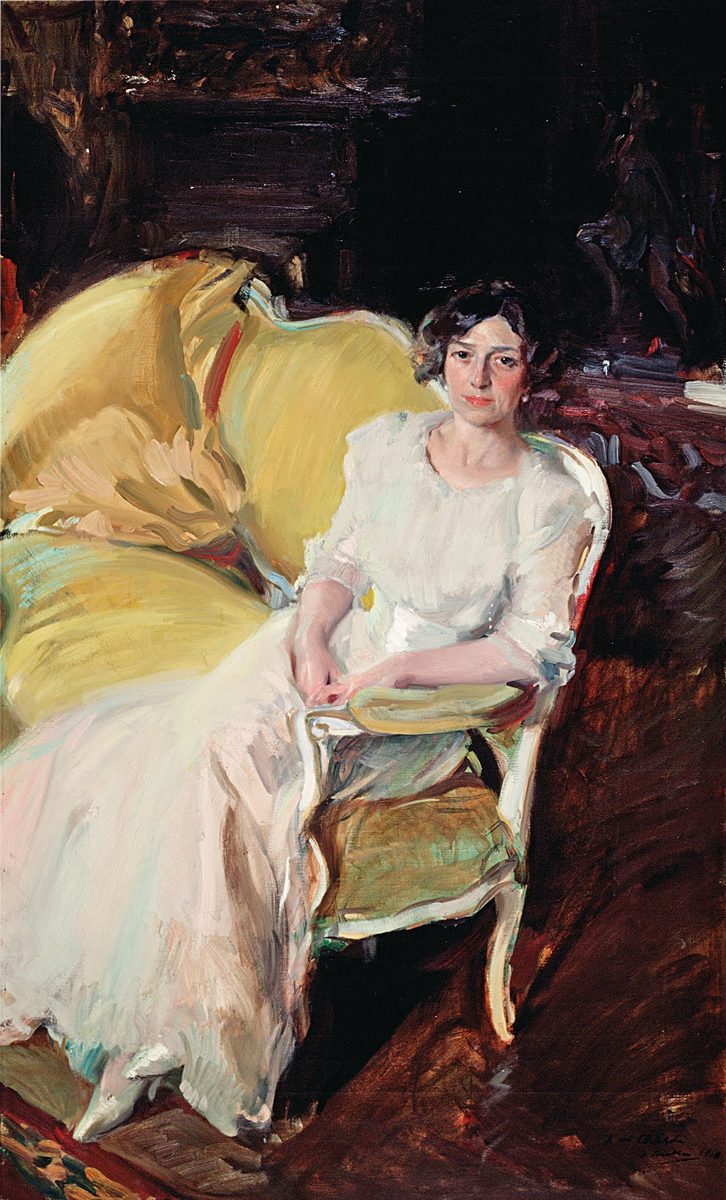 Clotilde sentada en el sofá — Joaquín Sorolla