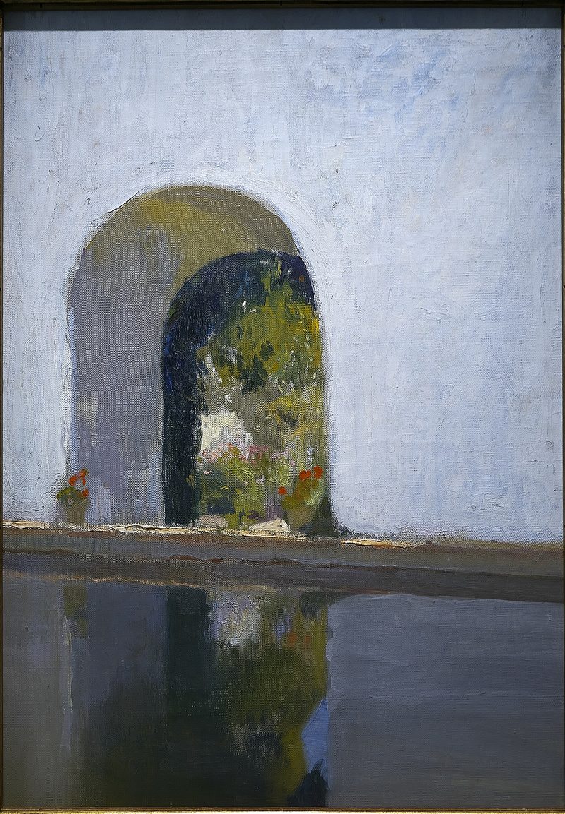 Alberca del Alcázar de Sevilla, jardín del Alcázar de Sevilla — Joaquín Sorolla