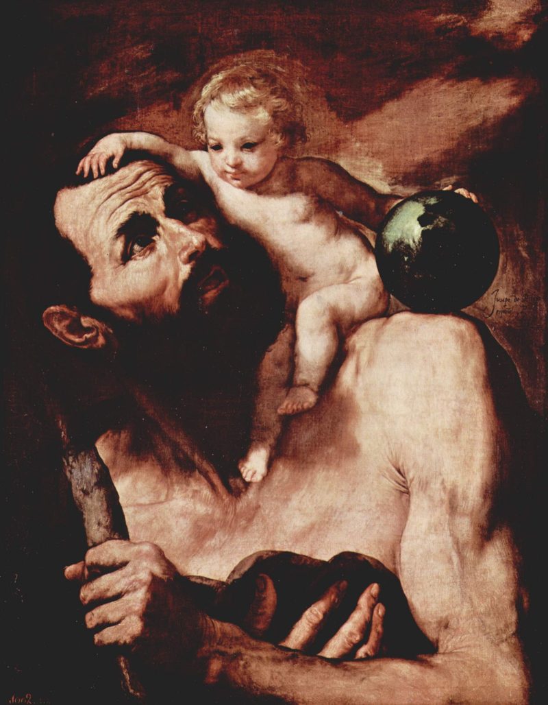 San Cristóbal con el Niño y el orbe — Jusepe de Ribera