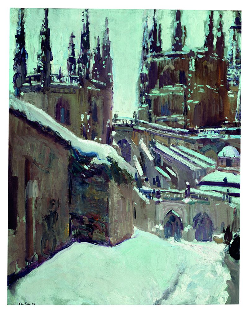 La Catedral de Burgos nevada — Joaquín Sorolla
