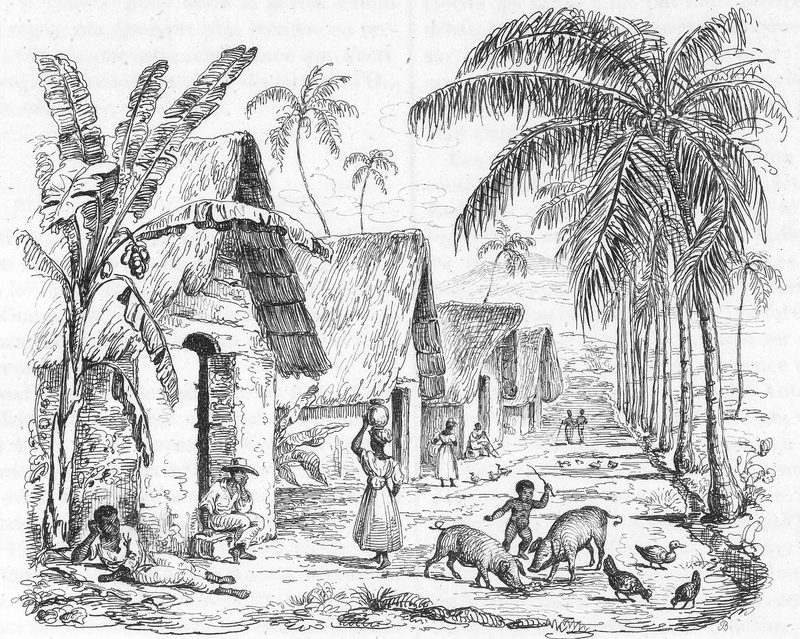 Slave quarters on a sugar Plantation Wellcome L0045265 — Julien-Léopold Boilly