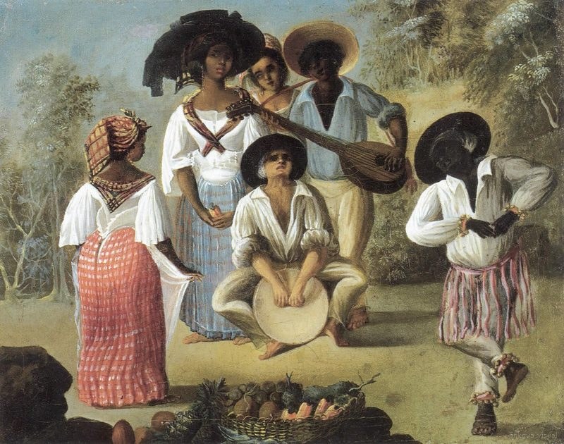 Danza de esclavos en las Antillas, siglo XVIII