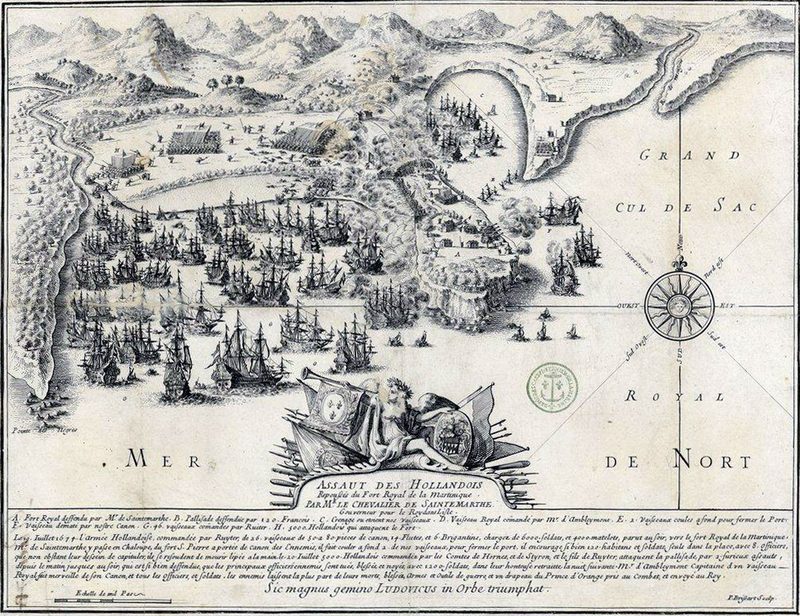 Asalto de los holandeses sobre el Fort-Royal de la Martinique — Pierre Brissart