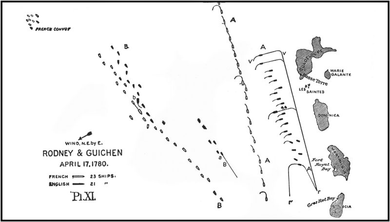 Rodney vs de Guichen Apr pl XI — Mahan, A. T.