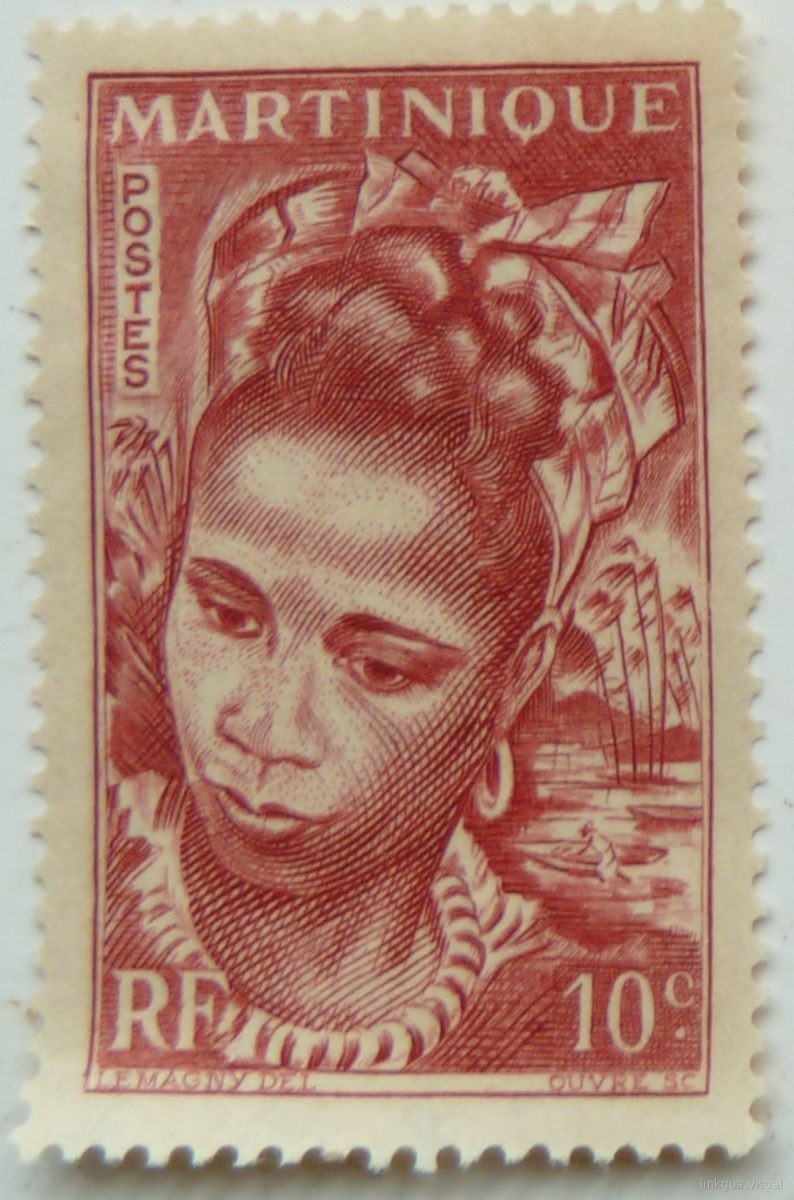Sello postal de Martinica — Anónimo