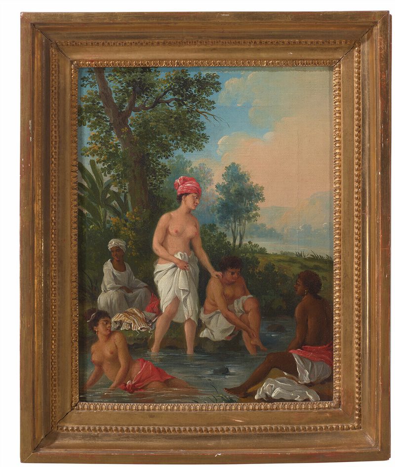 Bañistas en el río tropical — Agostino Brunias