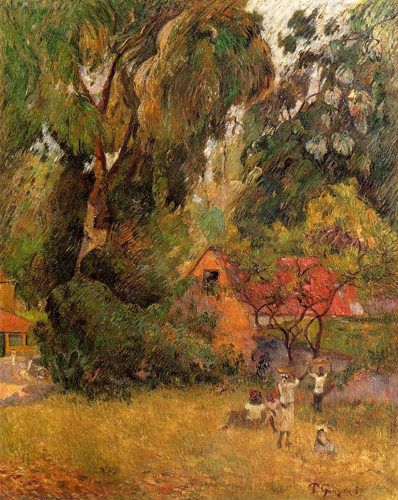Cabañas bajo los árboles — Paul Gauguin