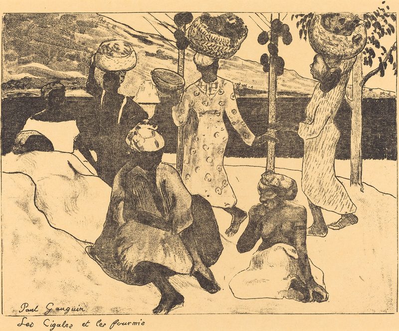Las cigarras y las hormigas - un recuerdo de Martinica — Paul Gauguin