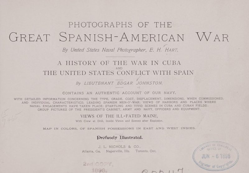 Álbum histórico fotográfico — guerra hispanoamericana, lámina — Anónimo