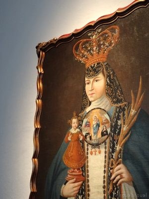 Virgen con Niño y palma