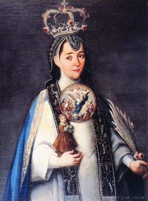 Escudo retrato de religiosa concepcionista