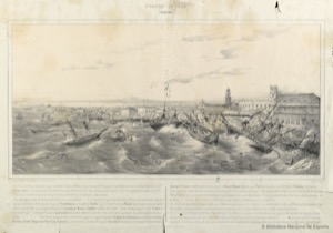 Naufragio de Navíos en un Puerto — Frédéric Mialhe
