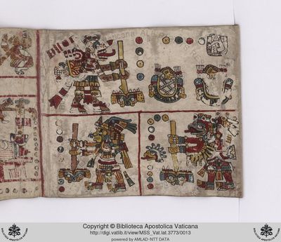 B, f — Tlacuilo anónimo, tradición mixteca-puebla (Códice Vaticanus B)