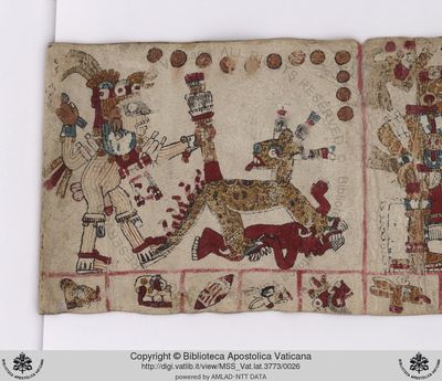 B, f — Tlacuilo anónimo, tradición mixteca-puebla (Códice Vaticanus B)