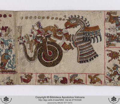 B, f — Tlacuilo anónimo, tradición mixteca-puebla (Códice Vaticanus B)