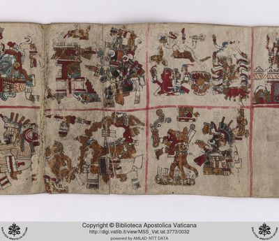 B, f — Tlacuilo anónimo, tradición mixteca-puebla (Códice Vaticanus B)
